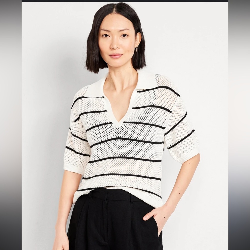 Old Navy Open-Stitch Polo Sweater in Vancouver sz M